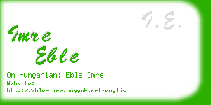imre eble business card